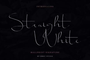 Straight White: A Refined Script Typeface for Editorial Design
