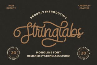 StringLabs: A Modern Script Typeface for Brand Identity